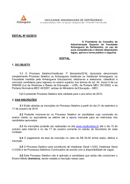 EDITAL - Vestibulares