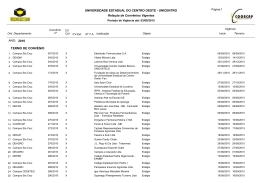 Relação de Convênios Vigentes - Universidade Estadual do Centro