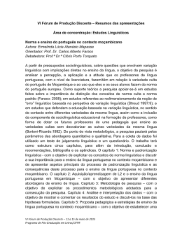 Resumos do VI F&oacute;rum de Produ&ccedil;&atilde;o Discente linguistica