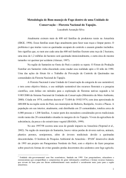 Metodologia de Bom manejo de Fogo dentro de uma Unidade de