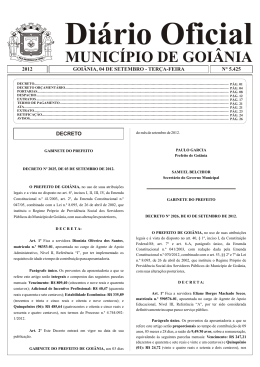 Di&aacute;rio Oficial MUNIC&Iacute;PIO DE GOI&Acirc;NIA