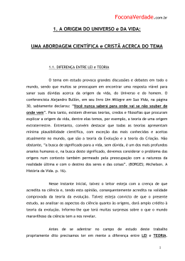 A Origem do Universo e da Vida