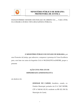 a&ccedil;&atilde;o civil p&uacute;blica - MINIST&Eacute;RIO P&Uacute;BLICO DO ESTADO DE RORAIMA