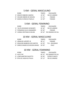 5 KM - GERAL MASCULINO