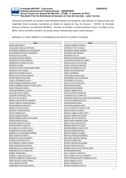 Resultado Final de Isen&ccedil;&atilde;o