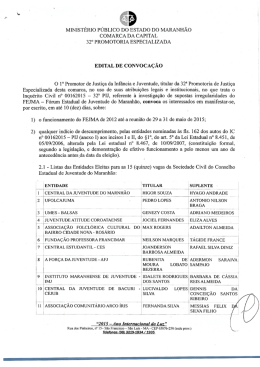 Edital de Convoca&ccedil;&atilde;o