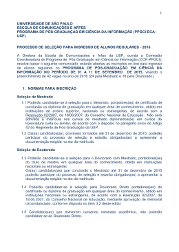 PROGRAMA DE P&Oacute;S-GRADUA&Ccedil;&Atilde;O EM CI&Ecirc;NCIA DA