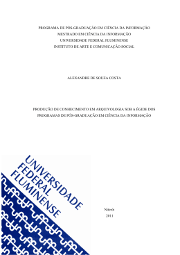 PROGRAMA DE P&Oacute;S-GRADUA&Ccedil;&Atilde;O EM CI&Ecirc;NCIA DA INFORMA&Ccedil;&Atilde;O