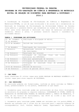 edital - SIGAA - Universidade Federal da Para&iacute;ba