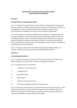 PROGRAMA DE P&Oacute;S-GRADUA&Ccedil;&Atilde;O EM CI&Ecirc;NCIA ANIMAL