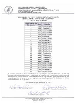 PROGRAMA DE P&Oacute;S-GRADUA&Ccedil;&Atilde;O EM CIENCIA ANIMAL (PPGCA)
