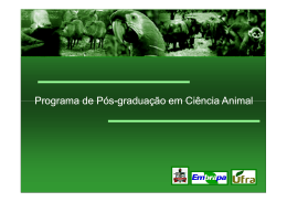 Programa de P&oacute;s Programa de P&oacute;s gradua&ccedil;&atilde;o em Ci&ecirc;ncia Animal