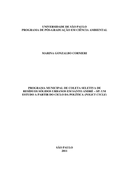 Programa municipal de coleta seletiva de res&iacute;duos s&oacute;lidos urbanos