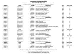 lista de espera própria da uepb - segundo sisu/2014 - Pro