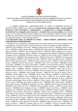 Edital n&deg; 58 - Resultado final na inspe&ccedil;&atilde;o da sa&uacute;de