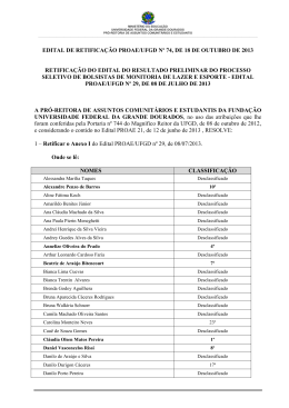 edital de retifica&ccedil;&atilde;o proae/ufgd n&ordm; 74, de 18 de outubro de 2013