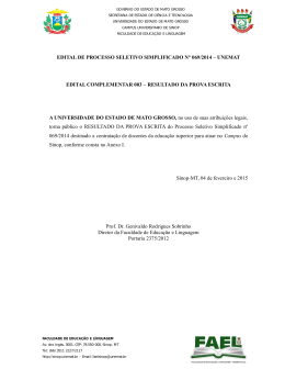 Edital complementar 003