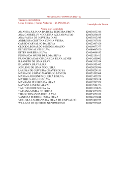 RESULTADO 1&ordm; CHAMADA SISUTEC