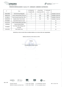Seria&ccedil;&atilde;o do hor&aacute;rio Nr73