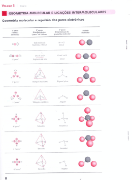 Geometria molecular e Liga&ccedil;&otilde;es Intermoleculares