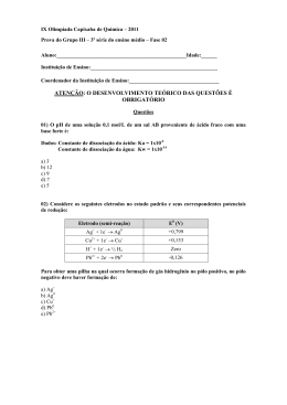 Grupo 03 - Fase 02 - Olimp&iacute;adas Capixaba de Qu&iacute;mica