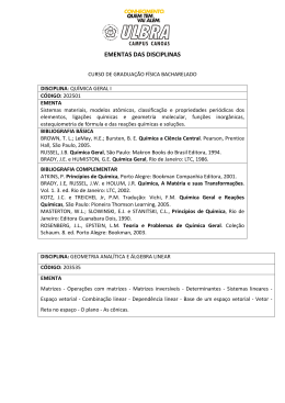 EMENTAS DAS DISCIPLINAS