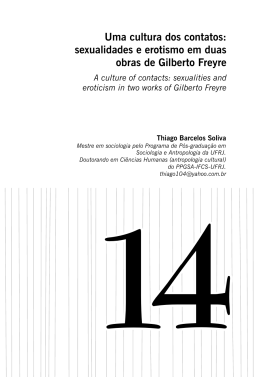 sexualidades e erotismo em duas obras de Gilberto Freyre