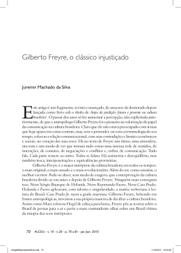 Gilberto Freyre, o cl&aacute;ssico injusti&ccedil;ado