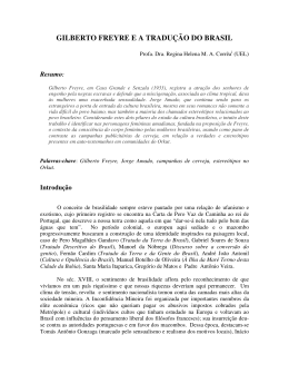 GILBERTO FREYRE E A TRADU&Ccedil;&Atilde;O DO BRASIL