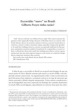 Escravid&atilde;o &ldquo;suave&rdquo; no Brasil - Revista de Economia Pol&iacute;tica