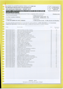 Veja a listagem - Barbacena - Instituto Federal do Sudeste de Minas