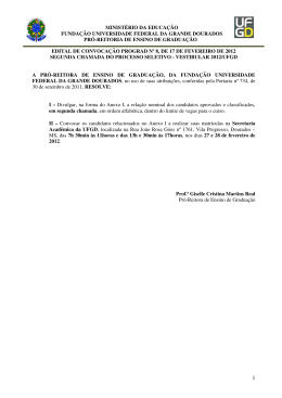 Edital de convoca&ccedil;&atilde;o