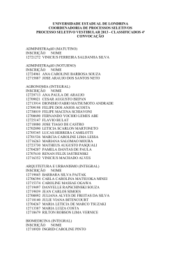 4&ordf; chamada UEL 2013