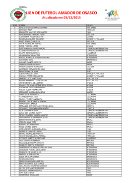 Artilharia - Liga de Futebol Amador Osasco