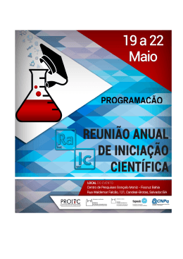 PROGRAMA&Ccedil;&Atilde;O - Centro de Pesquisas Gon&ccedil;alo Moniz