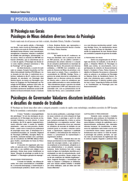 Psic&oacute;logos de Governador Valadares discutem instabilidades e