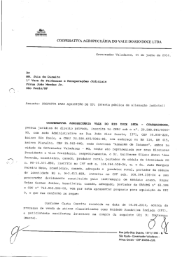 cooperativa agropecuária do vale do rio doce ltda