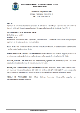 prefeitura municipal de governador valadares registro de pre&ccedil;os n&ordm;