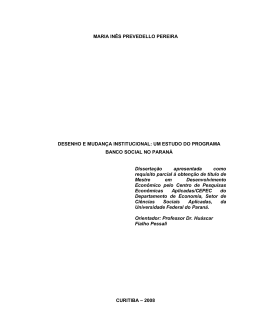 Desenho e mudan&ccedil;a institucional - Economia