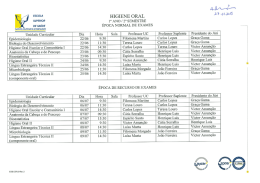 ESCOLA HIGIENE ORAL WPF/"OR 1° ANO f 2° SEMESTRE