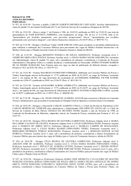 Boletim 02 de 1998 ATOS DA REITORIA PORTARIAS: N&deg; 027, de