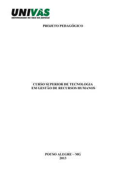 projeto pedag&oacute;gico curso superior de tecnologia em