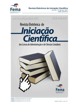 Revista Eletr&ocirc;nica de Inicia&ccedil;&atilde;o Cient&iacute;fica