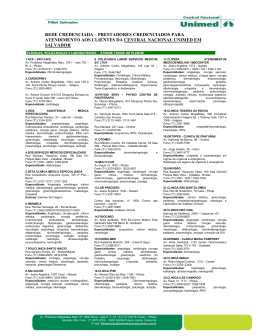 REDE CREDENCIADA &ndash; PRESTADORES CREDENCIADOS PARA