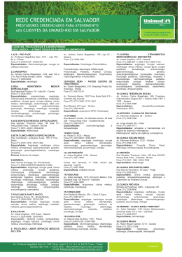 Complemento do Guia M&eacute;dico de Salvador - Unimed-Rio