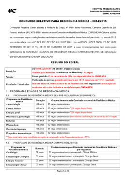 inscri&ccedil;&otilde;es - Hospital Angelina Caron