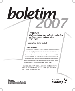 Boletim Informativo 2007