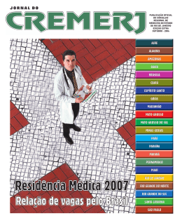 Jornal Resid&ecirc;ncia - Conselho Regional de Medicina do Estado do