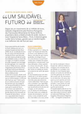 Revista Check Up Agosto 2011- Entrevista Dra. Lurdes Serra Campos