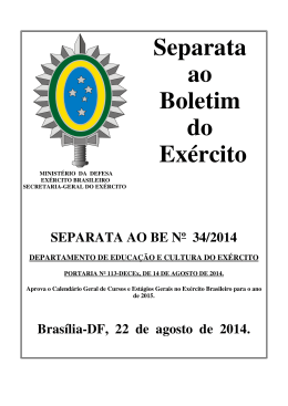 Portaria Nr 113/DECEx - Departamento de Educa&ccedil;&atilde;o e Cultura do